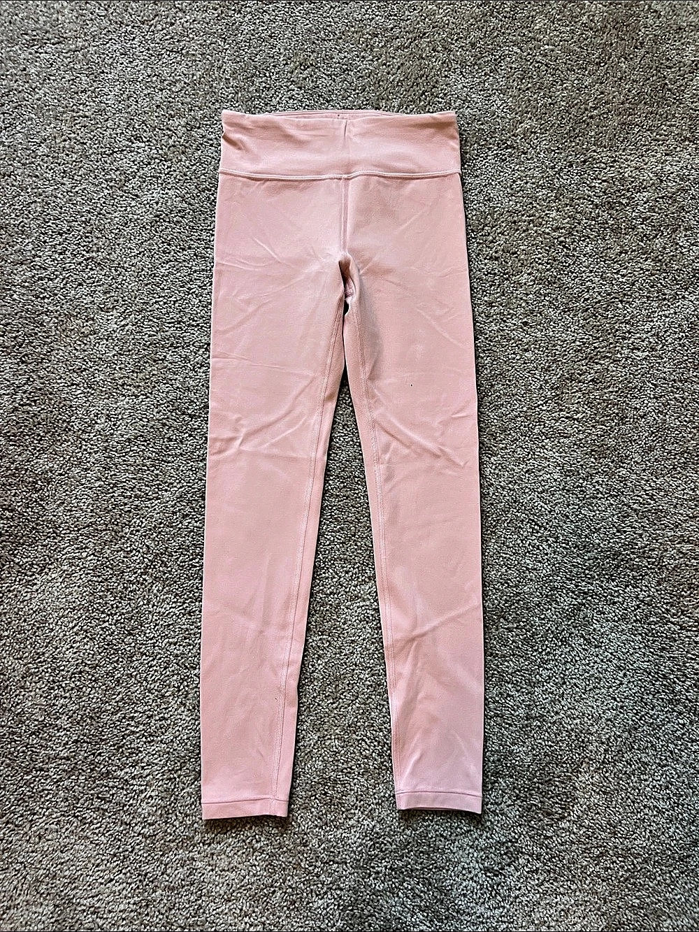 Athleta Girl High Rise Powervita Chit Chat Tight Pink Girls Size 12 Like New